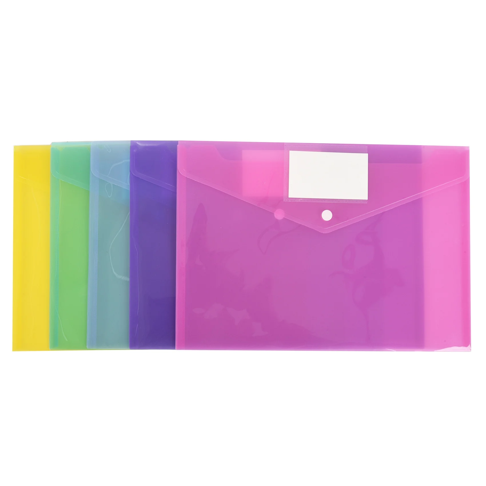 10 Pcs Plastic Envelopes A4 Letter Size Plastic Envelopes with Snap Closure Poly Envelope Plastic Folders with Closure