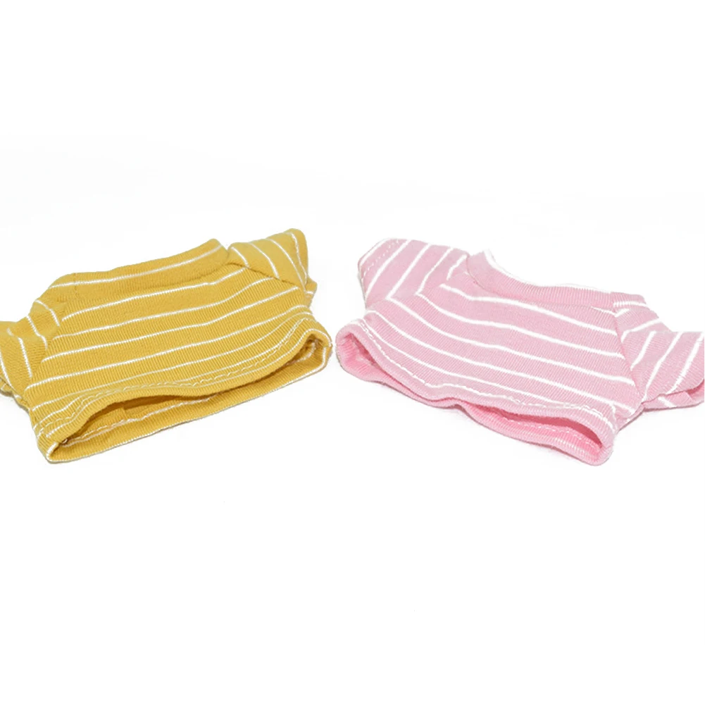 Decorative Striped Shirt for 15/17cm Labubu Doll Fashion Outfit Ropa Accessories