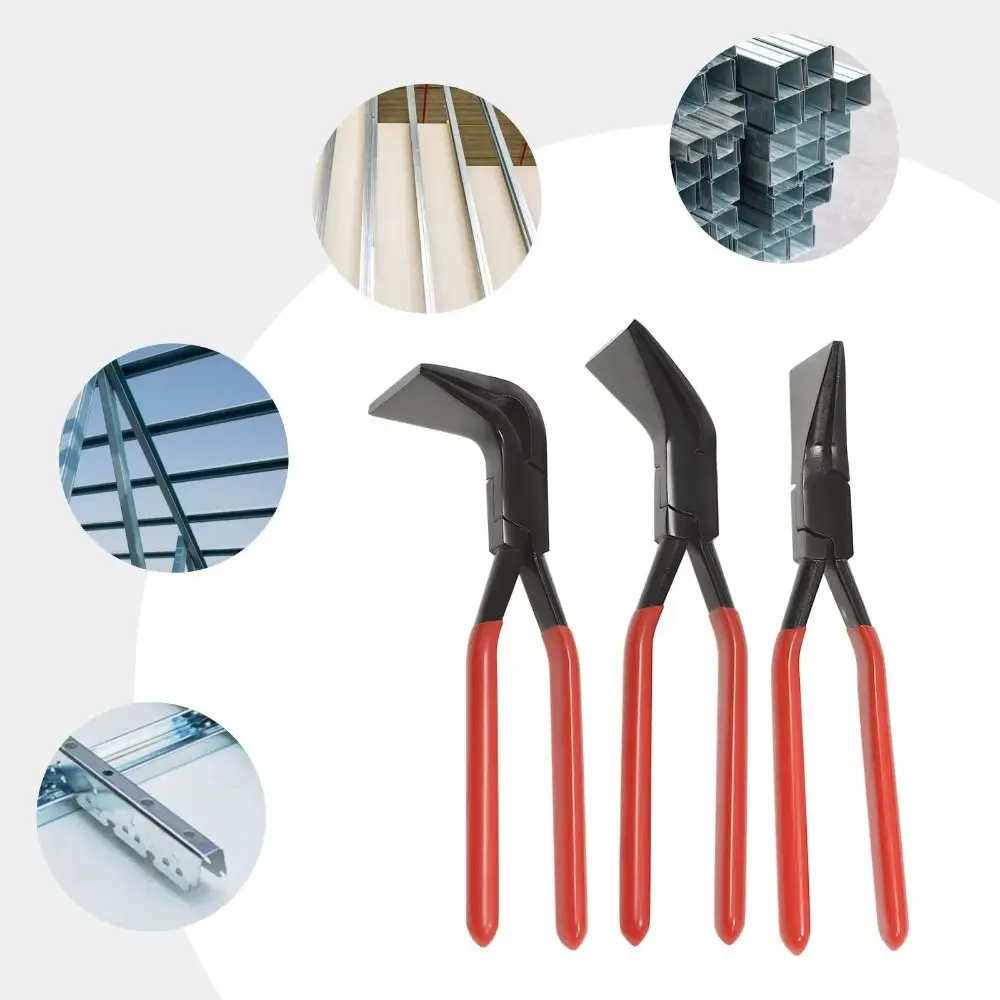 45° 90° 180° Sheet Bending Pliers Multi-Angle Jaw Premium Carbon Steel Metal Shaping Tools Non-slip Handle Flat Jaw