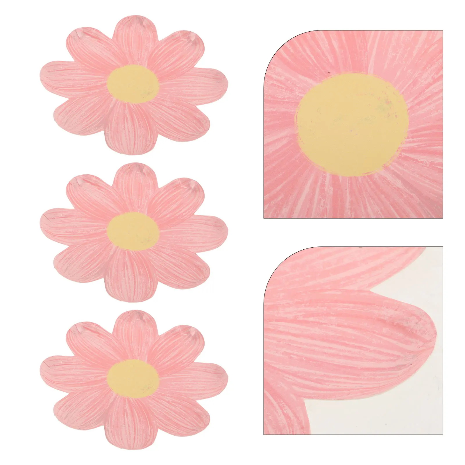 

10Pcs Flower Shaped Paper Plates 7Inch Daisy Dessert Plates Disposable Elegant Tableware for Tea Party Outdoor Picnic Summer