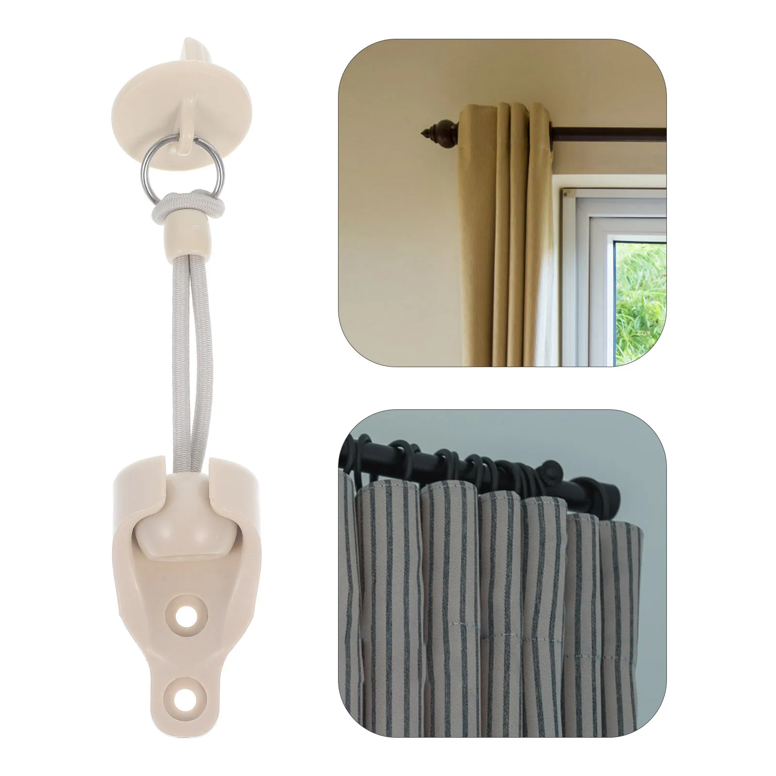 

1Set Bungee Tie for Blind Roller Bracket Windproof Cord Buckle Sturdy Plastic Shade Parts Bungee Tie for Blind