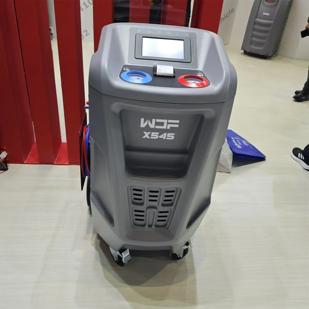 X545 Auto Air Conditioning Refrigerant Recovery and Filling Machine Fully Automatic Vacuum Filling Leak Detection