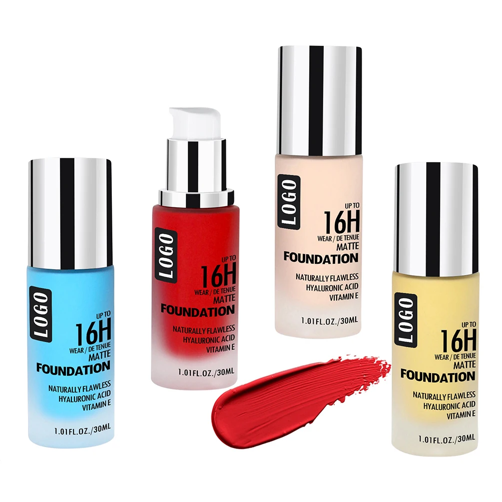 30ml Private Label Liquid Concealer Custom Logo 12-color Non-caking Oil-controlling Colored Foundation Moist Waterproof Makeup