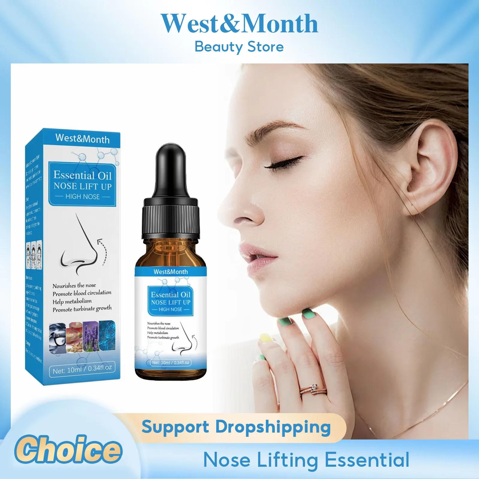 Nose Lifting Essential Oil Lift Up Heighten Rhinoplasty Care Beauty Nose Beautiful Shaping Nosal Bone Remodeling Massage Essence