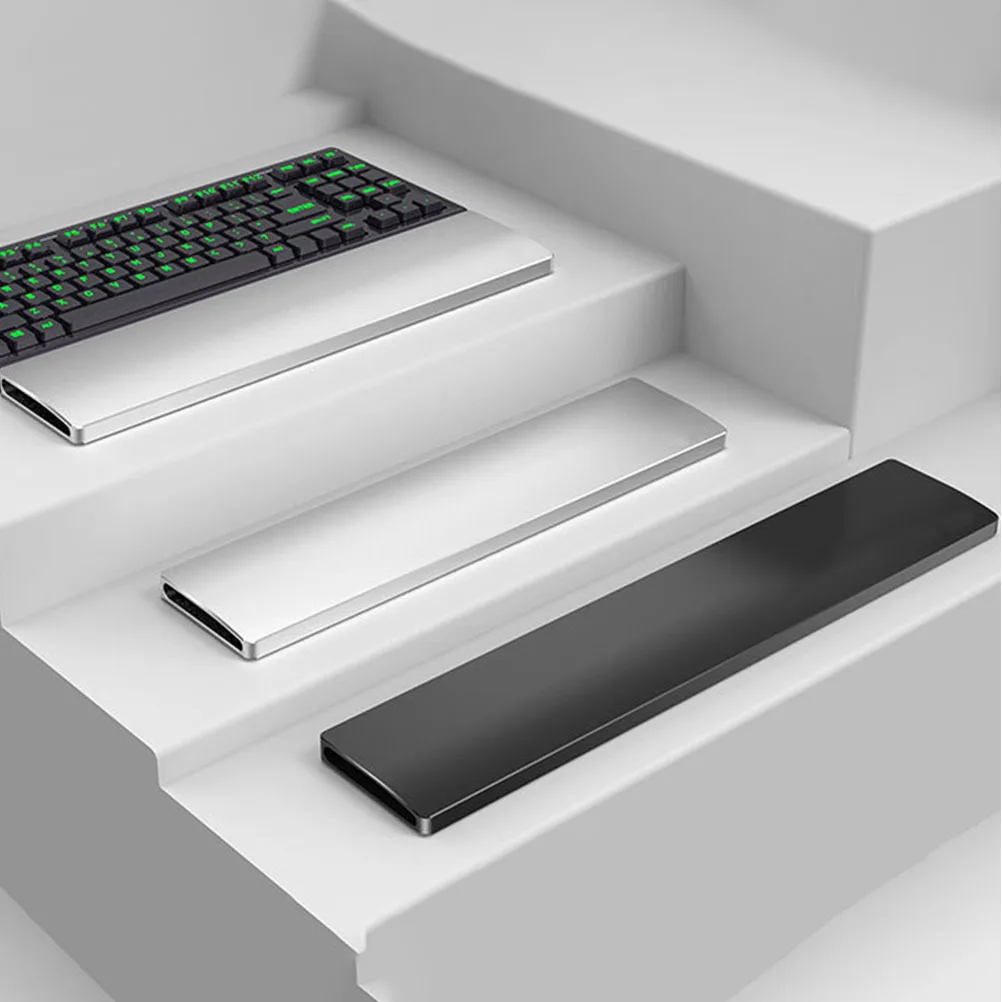 

Aluminum Alloy 87 Keys Ergonomic Keyboard Wrist Hand Rest Pad Smooth Comfortable Anti Slip Heavy Duty Long Lasting Support