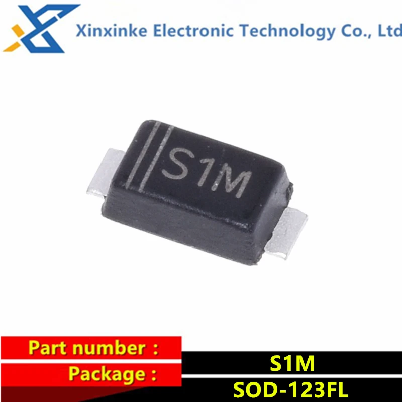 10PCS S1M SOD-123FL 1A 1000V SMD Rectifier Diode