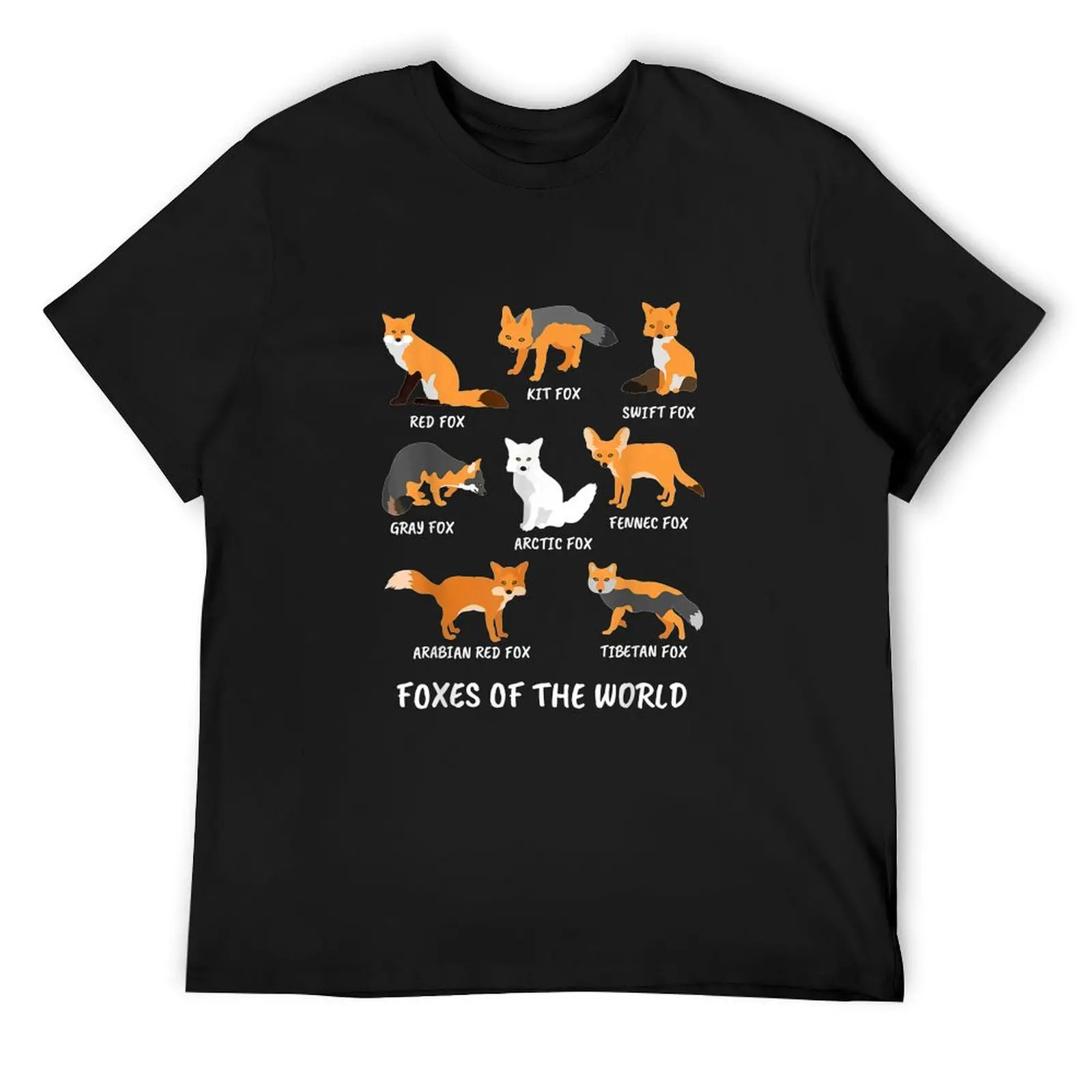 

Foxes of the World Fox Lover T-Shirt graphics customizeds designer shirts mens clothing