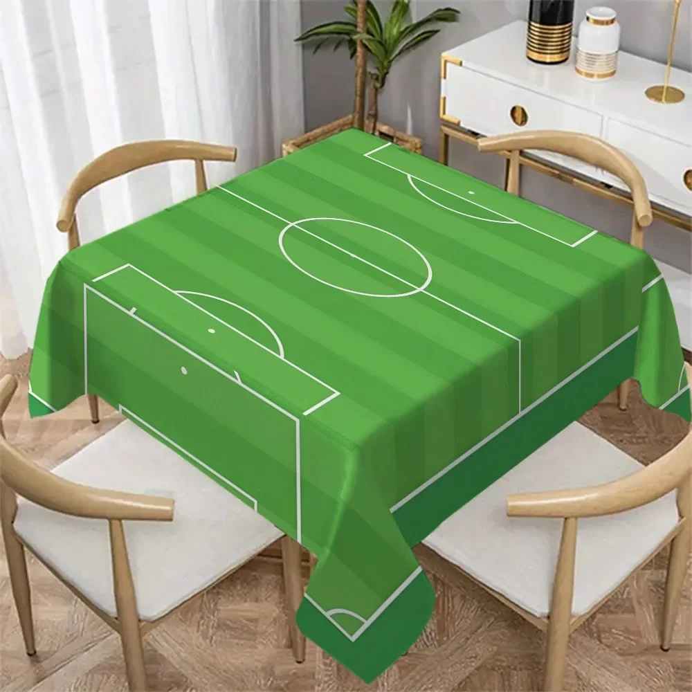 1pc Football Court Rug - Court Design, With Court Markings, Easy-to-Clean Tablecloth, Yzb
