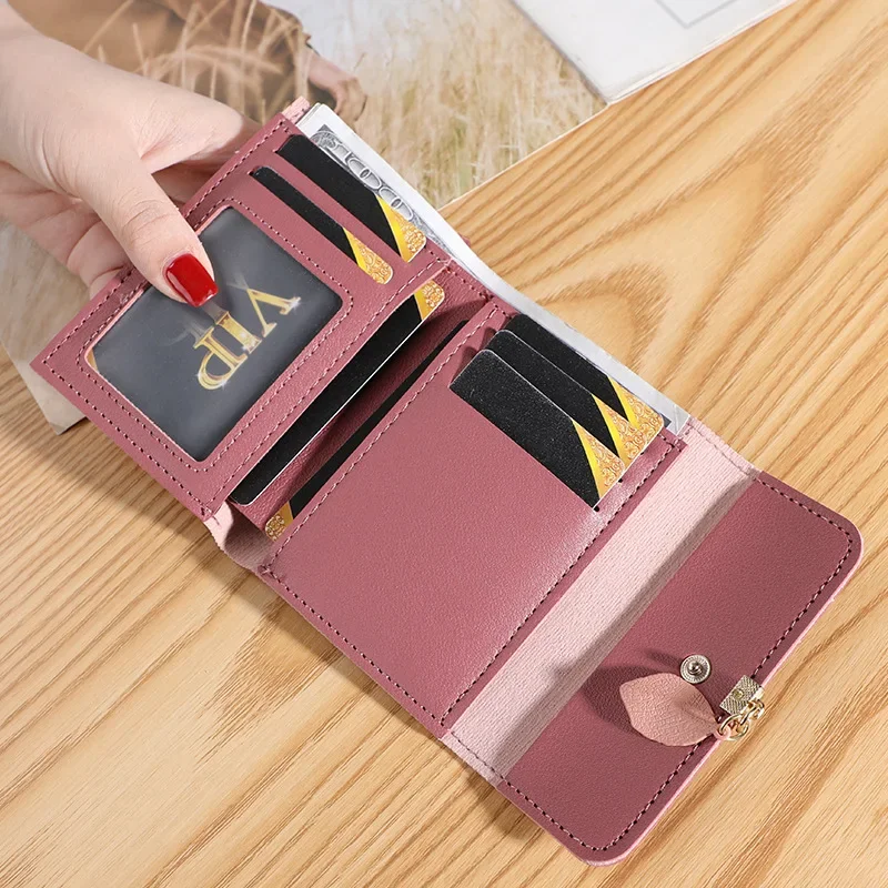 Fashion Short Women Wallets PU Leather Women Luxury Tassels Wallet Hasp Small Wallet Trend Coin Purse Ladies Card Holder