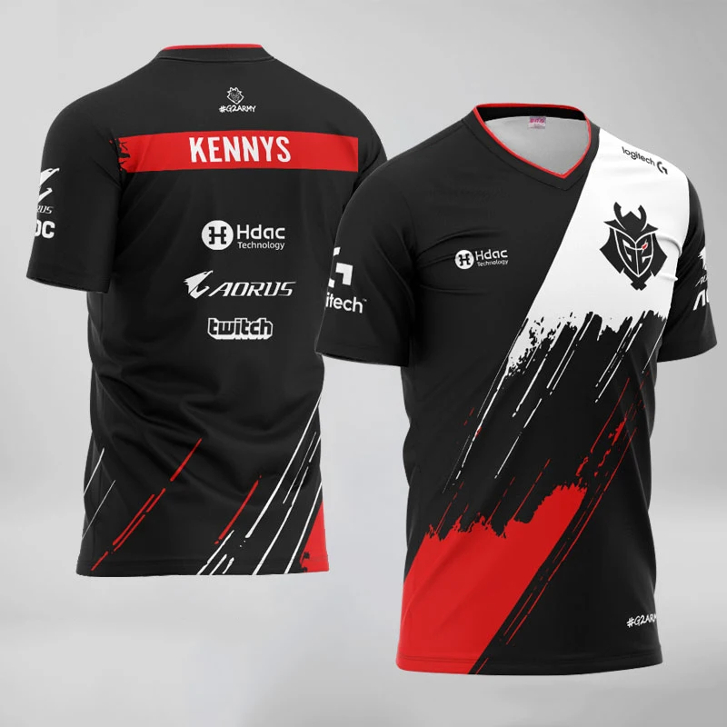

Футболка для киберспорта G2 Esports 2026 New Summer Game LOL CSGO Essentials, унисекс, с 3D-принтом, оверсайз, для пляжного серфинга