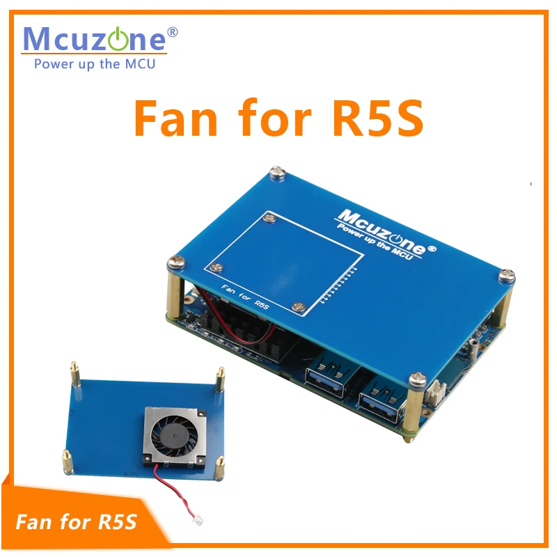 Fan for R5S,R6S,R6C,3507 Turbo Fan with 2xRadiator,Same size as NanoPi R5S PCBA,RK3568 Debian Ubuntu openwrt