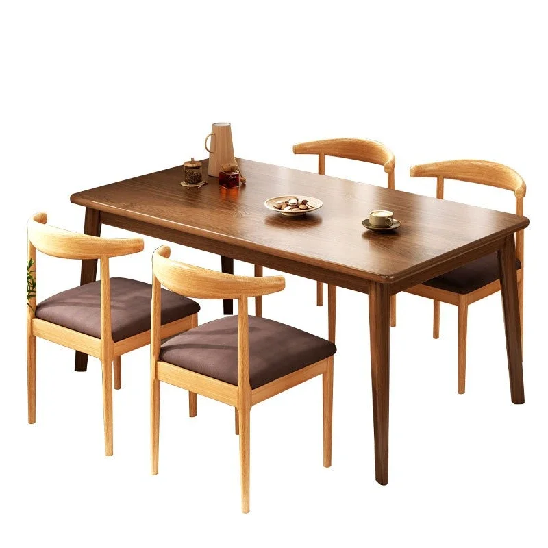 

Rectangle solid wood legs, dining table, dining table and chair combination household small table
