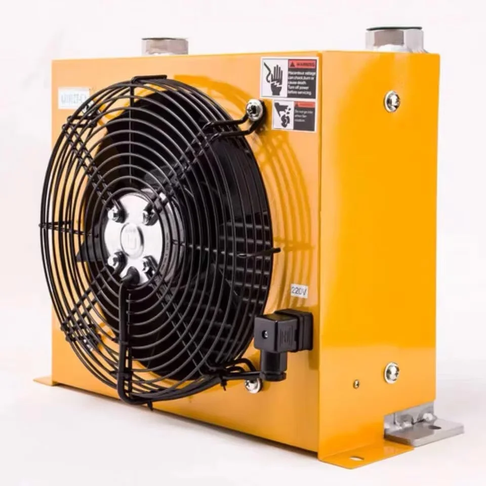Dc24v مع تركيبات تبريد سبائك الألومنيوم مبرد الهواء محطة المضخة الهيدروليكية مروحة تبريد الهواء مروحة مشعاع الزيت التبادل الحراري