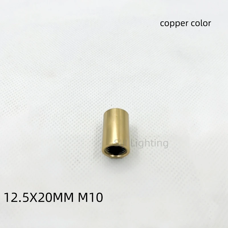 M10 Inner Thread Rod M10 Internal Tooth Connecting Tube Lamp Thread Tube Metal Thread Tube Table Lamp Iron Tube Adapter Tube