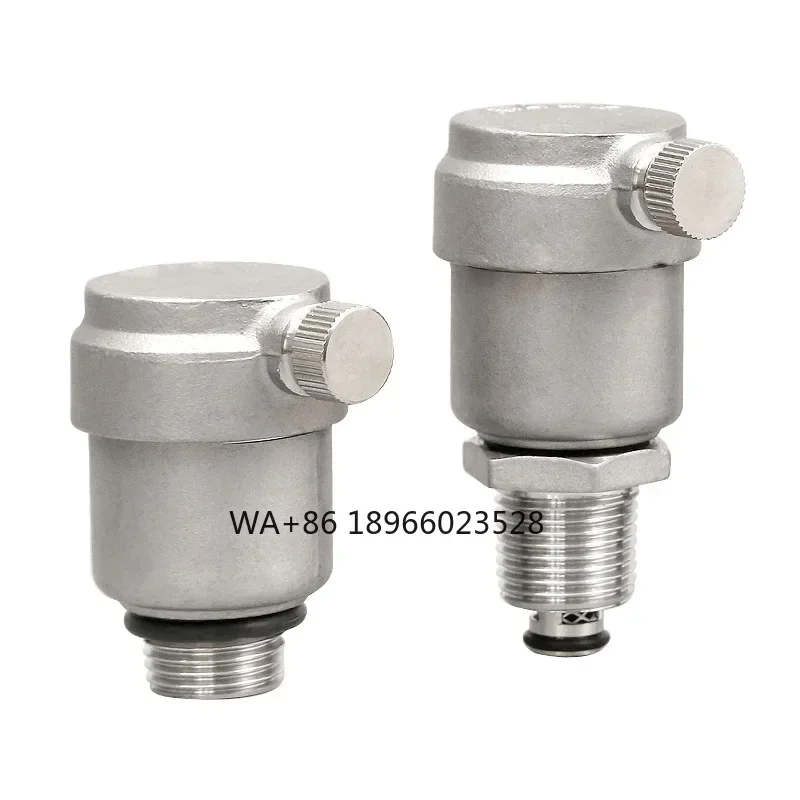 

tap water pipe thread buckle air valve 304 stainless steel flat mouth short external thread automatic air exhaust valve