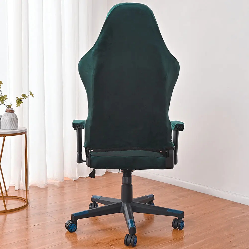 

Комплект из 1 чехла для игрового кресла: эластичный, тянущийся чехол на офисное/компьютерное кресло с защитой подлокотников на молнии, моющийся, не мнется