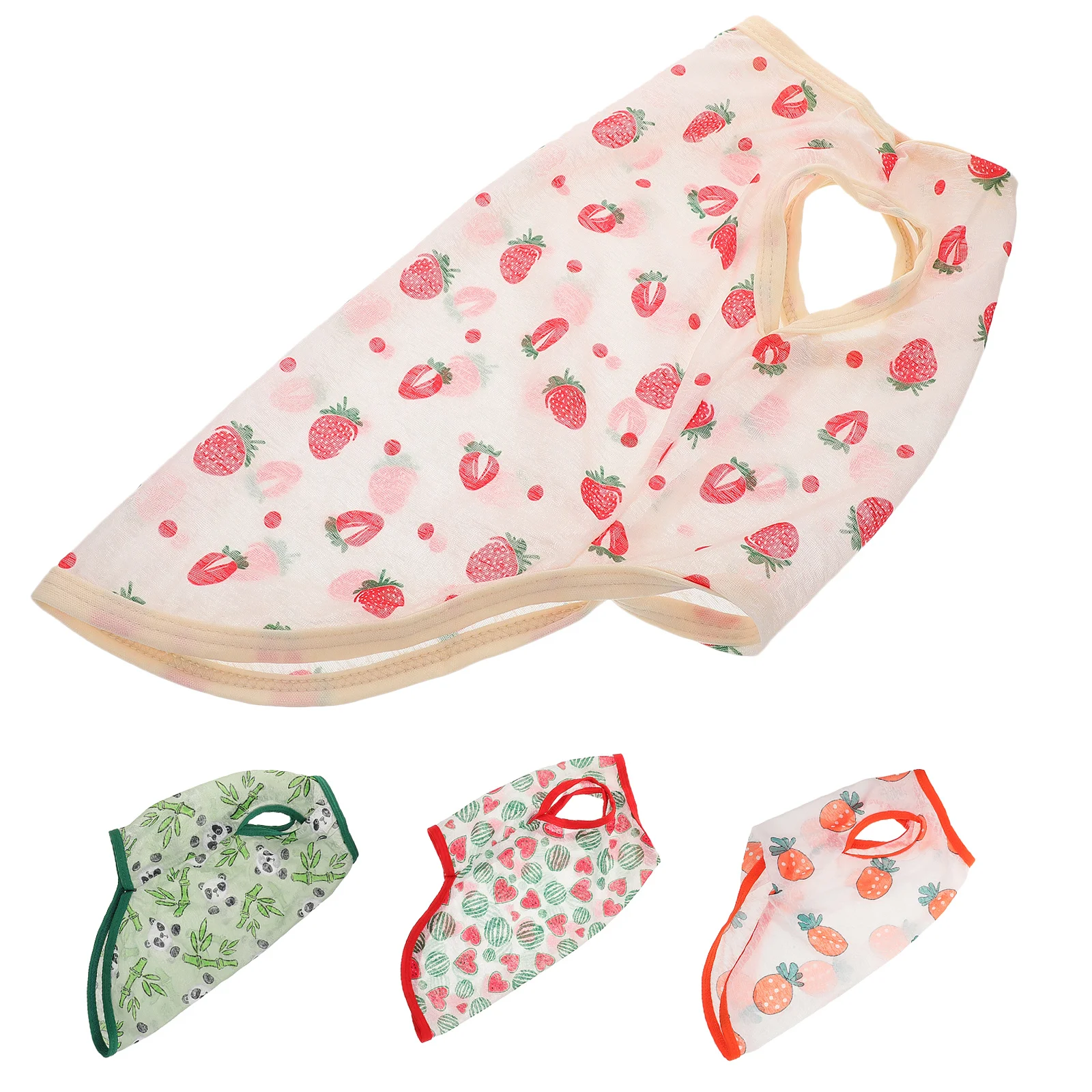 4 قطعة الحيوانات الأليفة تنفس واقية من الشمس سترة خفيفة الوزن قميص بدون أكمام للكلاب الصغيرة القط جرو هريرة الصيف الملابس القط الصيف سترة #3