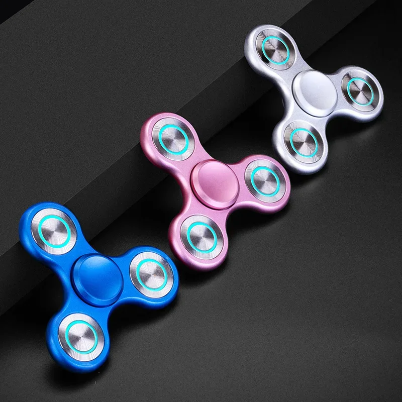 Antistress EDC Luminous Fidget Spinners Alloy Metal Hand Spinner Noctilucent Gyro Stress Relief Toys for Adult Desk Fidget Toy