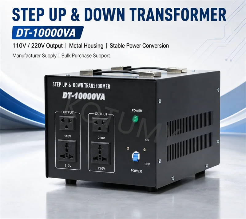 DT-10000VA Step Up Transformer 110V To 220V Lift Design For Global Power Hardware Tool Dealers Bulk Wholesale Resale Business