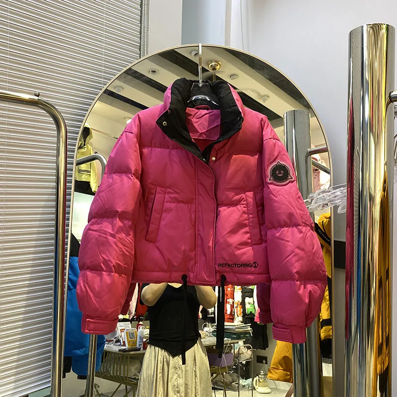 Letters Witte Eendendons Vrouwen Jas 2023 Nieuwe Winter Dikker Donsjacks Vrouwen Stand Kraag Hoge Kwaliteit Vrouwen Donsjacks H563