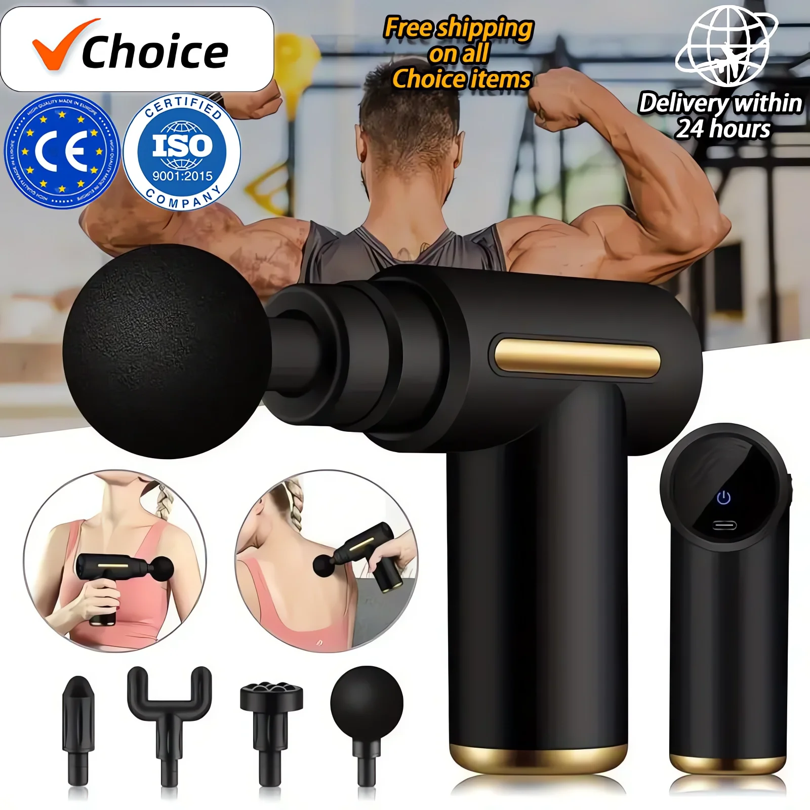 2024 Hot TK Mini Muscle Massage Gun Protable Body Massager Deep Handheld Percussion Massager For Body Back And Neck Leg