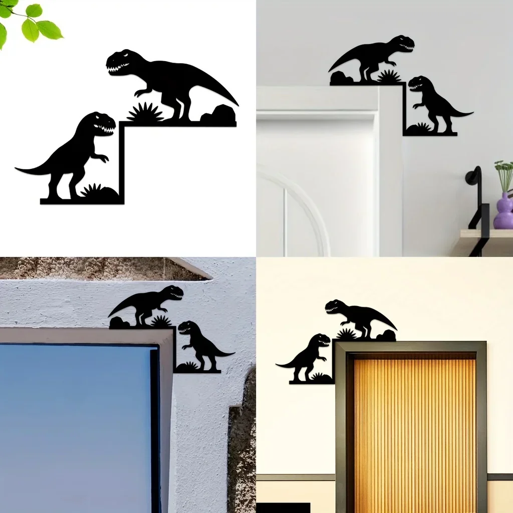 CIFBUY Deco 1 Uds. De jabalí de dinosaurio de Metal, pegatina decorativa para pared del hogar, decoración de esquina de la puerta, marco de la puerta, decoración de pared de esquina, Metal Wal