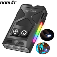 BORUiT EV15 EDC Flashlight Keychain Light 1000LM Portable Mini Torch Type-C Charging Magnet Work Light Camping Pocket Lantern