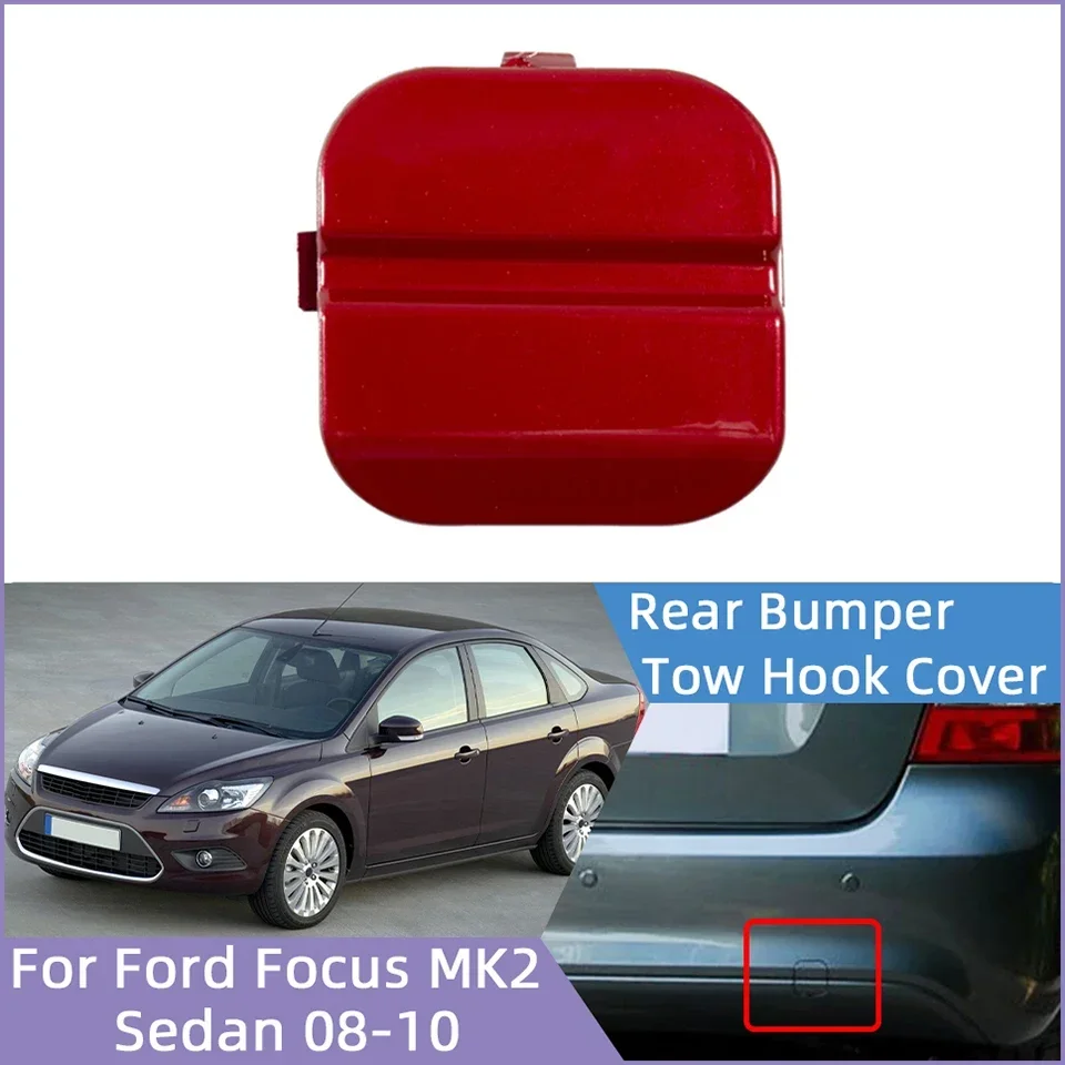 

For Ford Focus II MK2 2008 2009 2010 Sedan Saloon 8M59-F17K922-AA 1521717 Rear Bumper Towing Hook Eye Cover Cap Hauling Lid Trim