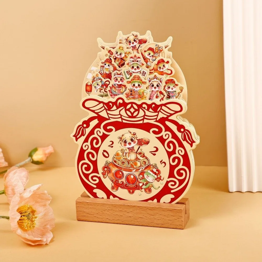 

Настольный календарь-ваза из дерева с цветами, традиционный, с вставкой для карточек, бумажный, для праздников