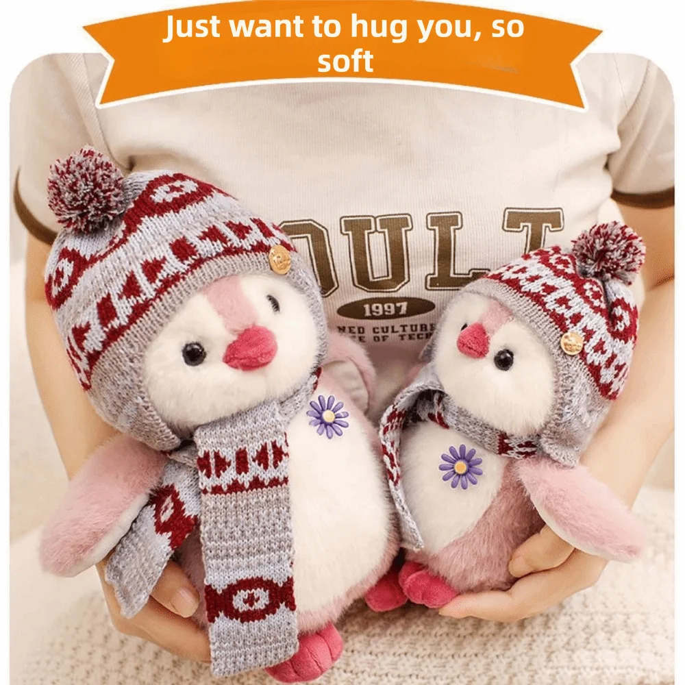 Cute Fluffy Soft Penguin Doll Plush Toy Children Gits Pink Grey Blue Penguin Plush Doll Cartoon Kawaii Doll Home Decor