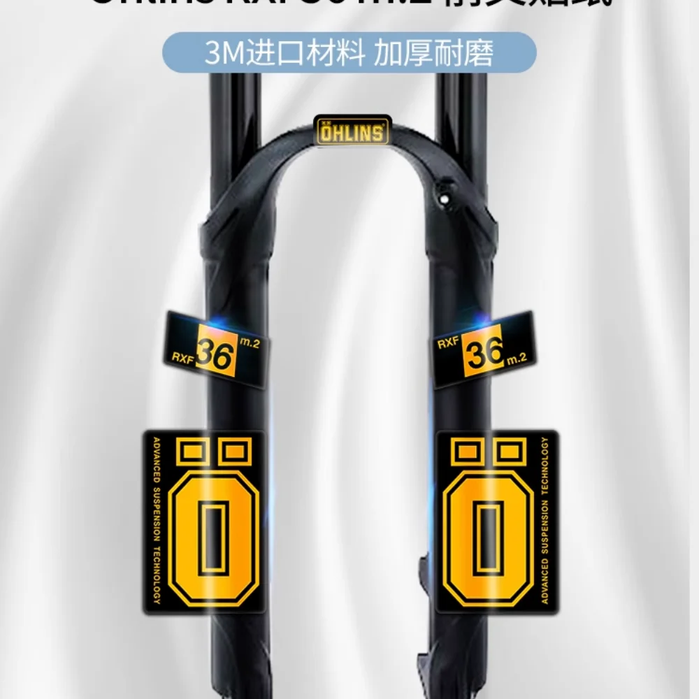Adesivos de Vinil para Estilização de Carros Ohlins RXF36 M.2 ROCK SHOX 36, Adesivo para Suspensão Dianteira de Montanha, Decalque Modificado para Patrocinadores