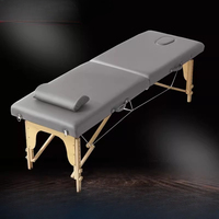 Knead Portable Massage Tables Health Care Tattoo Move Beech Wood Massage Tables Medical PU Leather Furniture Mát-xa Giường MHAMC