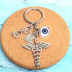 1pc Personalized Key Chain Optometrist Keychain Bag Charm Eye Doctor Charms