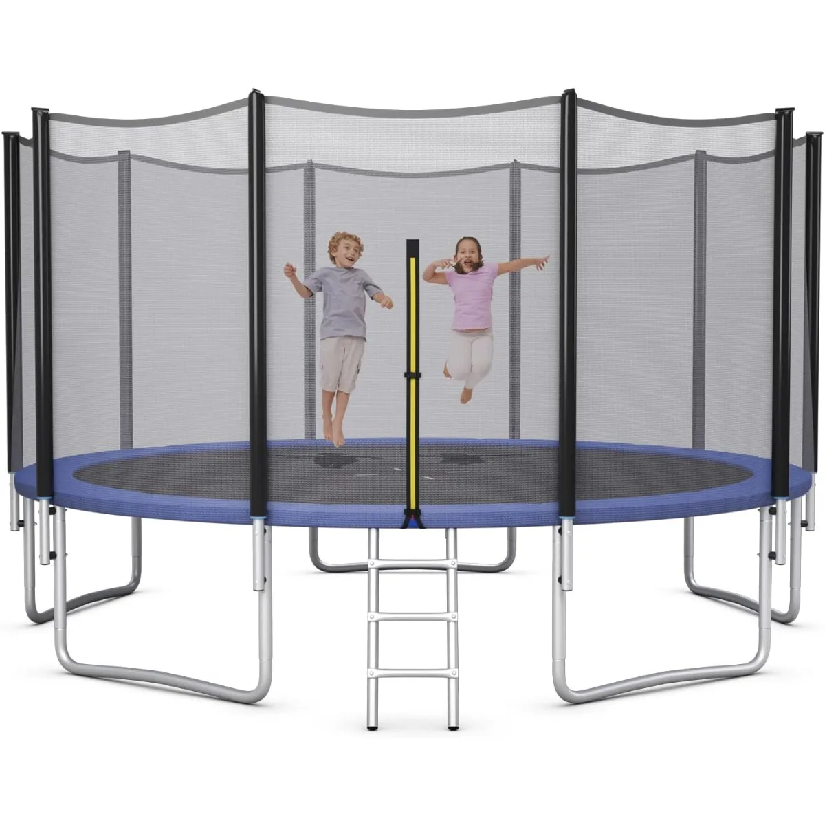 16Ft Trampoline for Kids Adults, ASTM Approved Trampoline with Net, Thickness Steel Pipes Wear-Resistant All Weather Outdoor