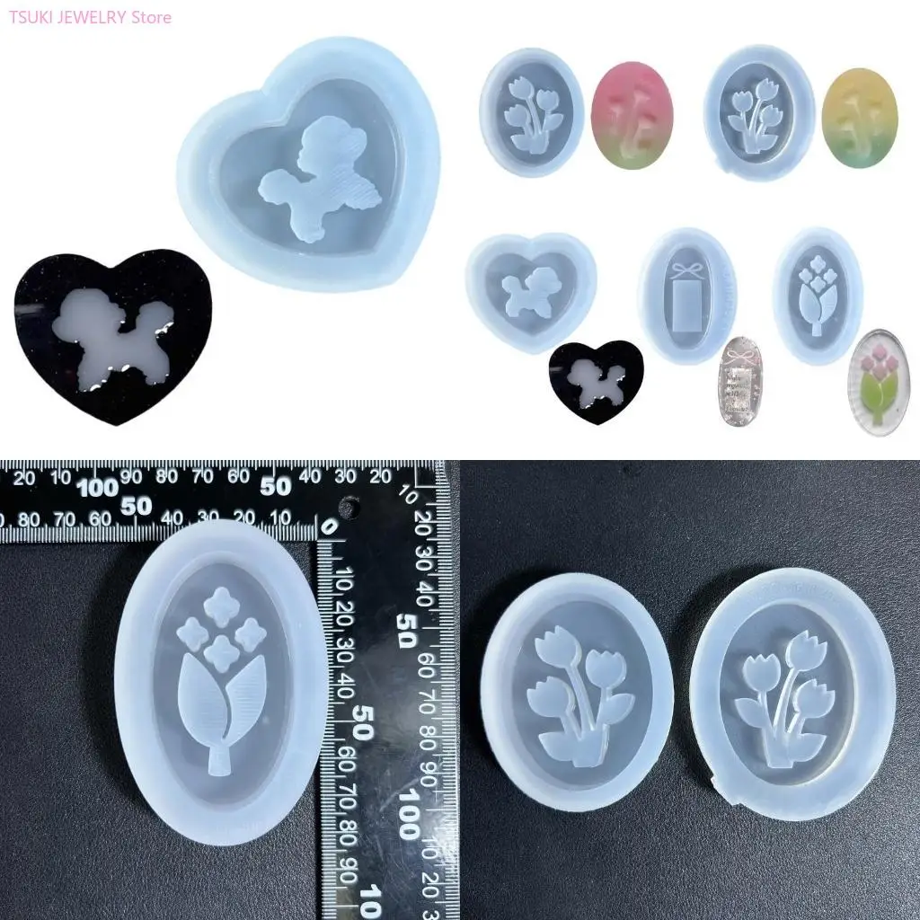 

62KE Molds Multi Silicone Ornament Molds DIY Crafts Mold Jewelry Making Mold Perfect Gift for DIY Enthusiasts