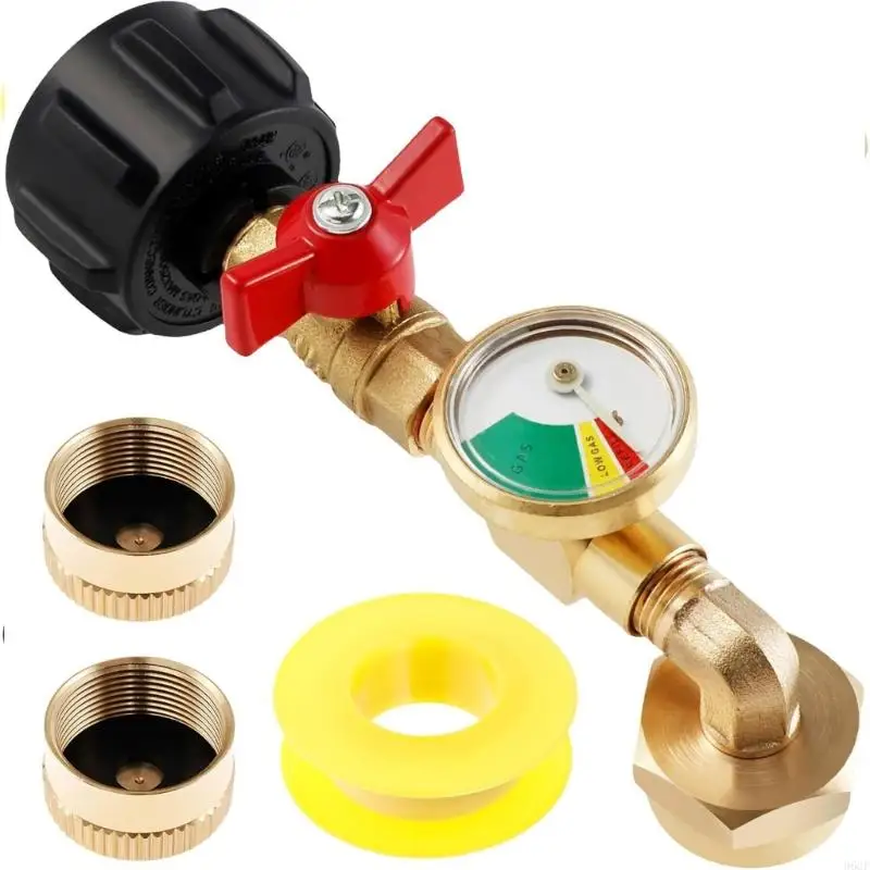 

96GF Multifuntional Propanes Grills Connectors with Pressure Gauge for Propanes