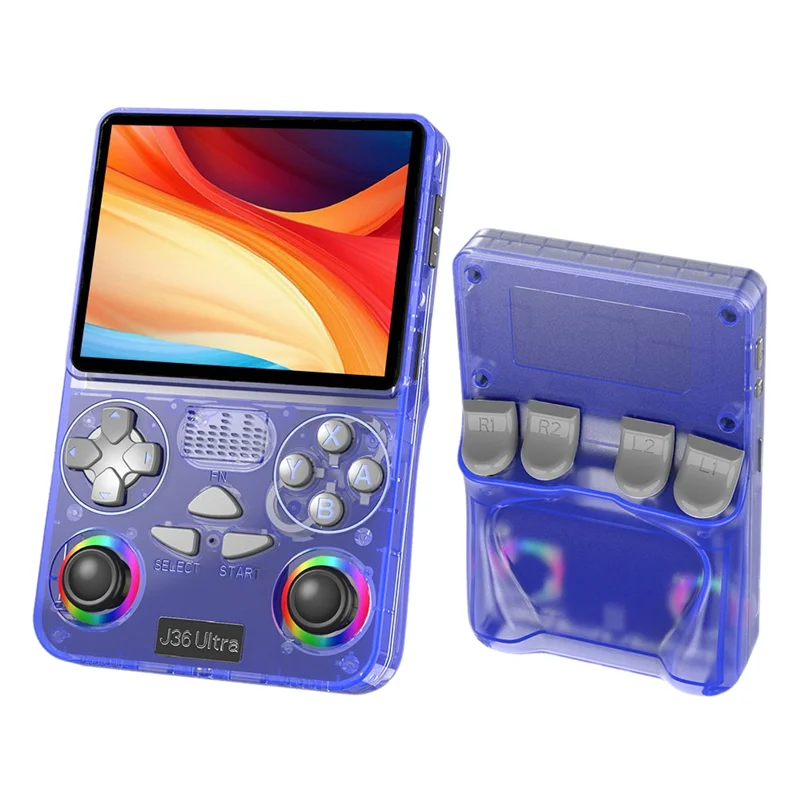 เครื่องเล่นเกมพกพา TTKK-J36 Ultra 64G หน้าจอวิดีโอ 3.5 นิ้ว รองรับเกม 20000 เกม พร้อมรองรับซิมูเลเตอร์กว่า 20 แบบ