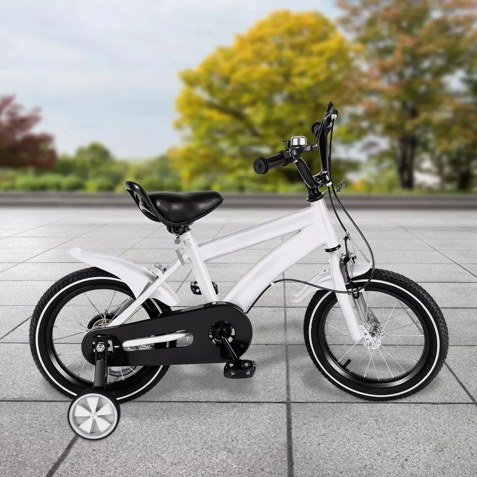 

14" White Kids' Bicycle - Lightweight, Durable, and ideal for outdoor