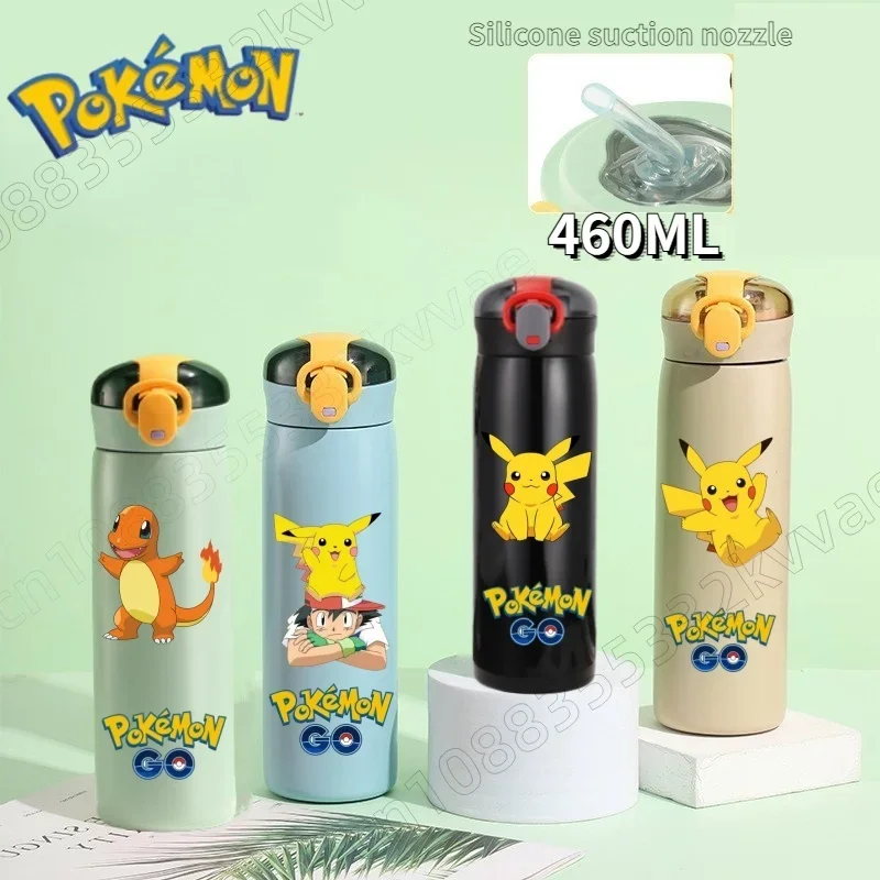 

Pokemon Vacuum Cup Water Bottle Pikachu Kids Drinking Sports Portable Large Capacity Outdoor Thermal Cup Stainless Steel Bottle