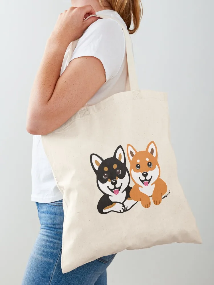 

Happy Shiba Inu Friends Tote Bag the tote bag reusable grocery bags cloth bag woman Gift