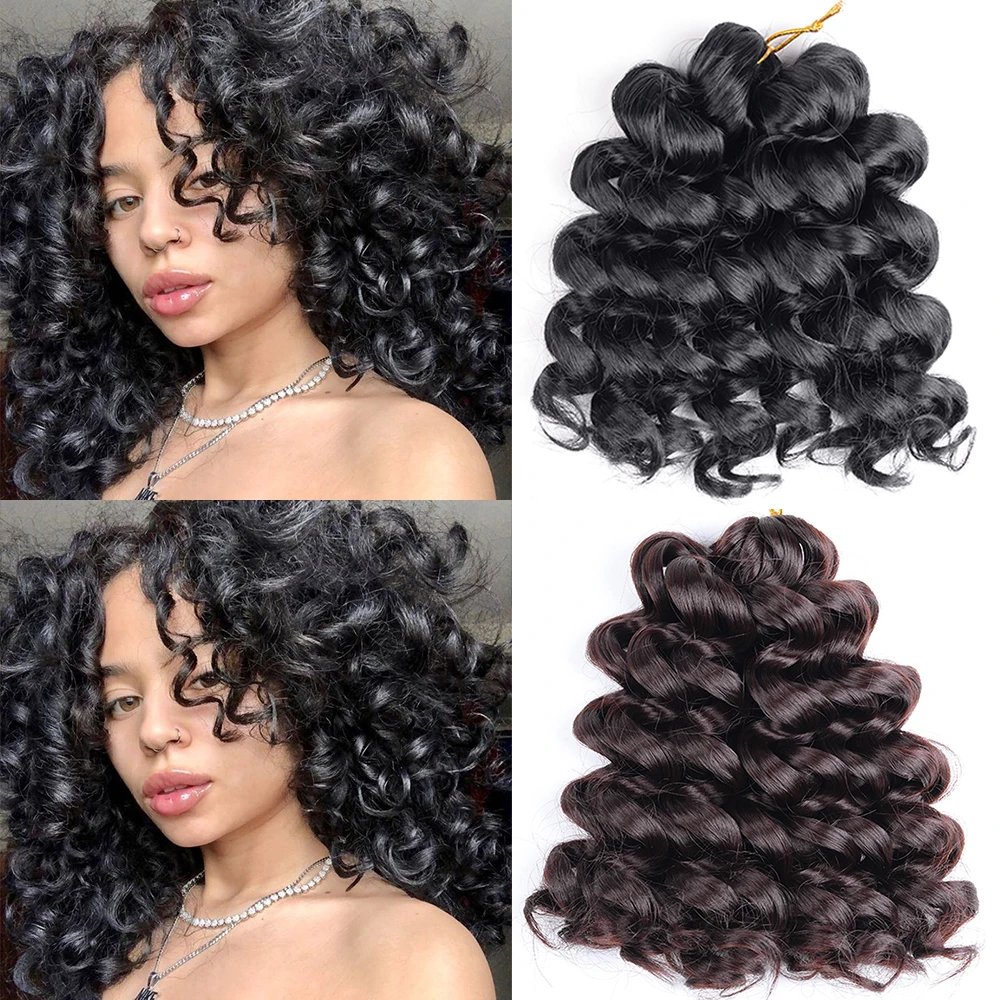 

Synthetic Braiding Hair Extensions 12Inch Italian Curl Crochet Braids Hair Bounce Curly Ombre Braiding Hair Crochet Braid Hair