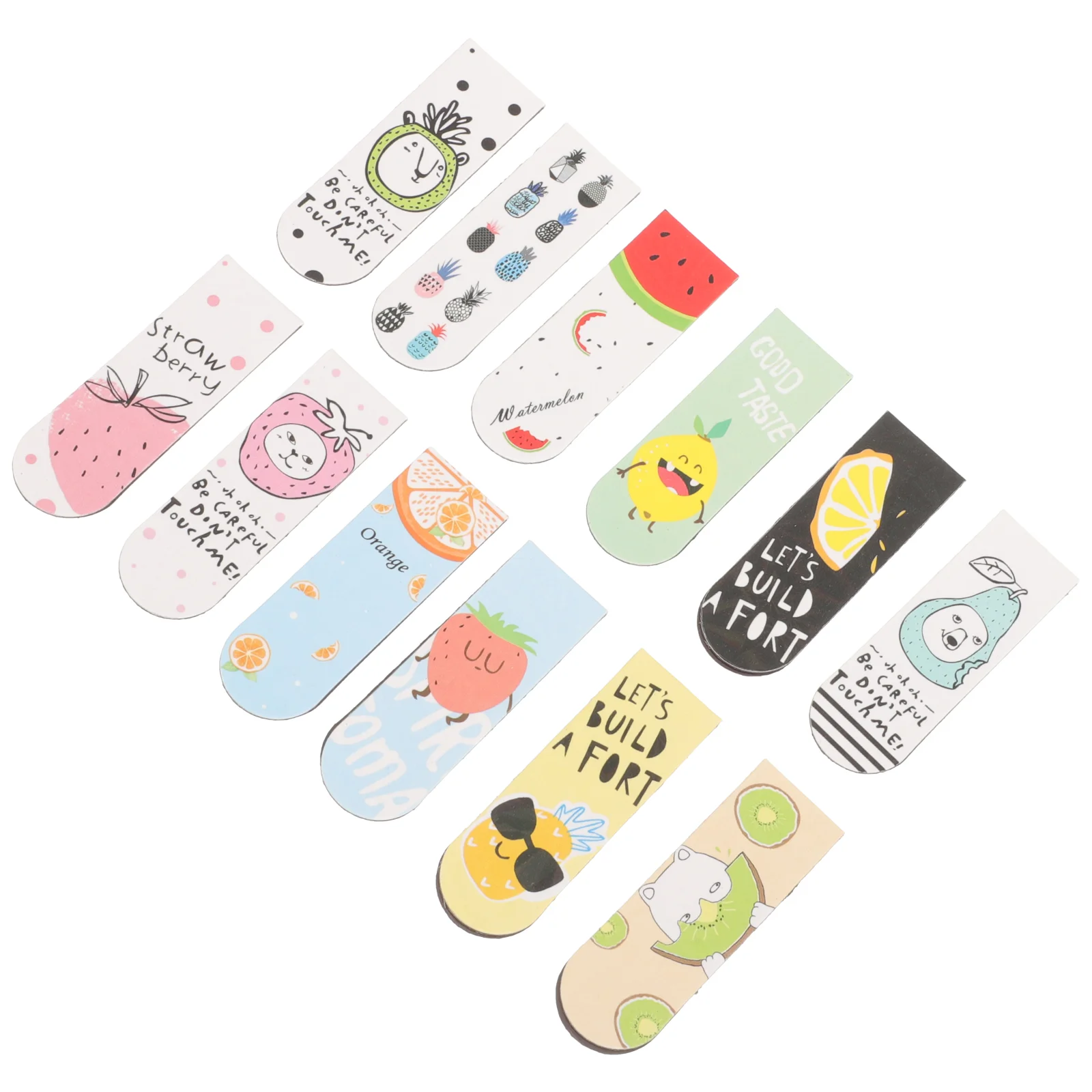 12 Pcs Book Marks Magnet Bookmark Clips Fruit Paper Bookmarks Magnetic Page Markers Delicate Sensory Stationery Student Use