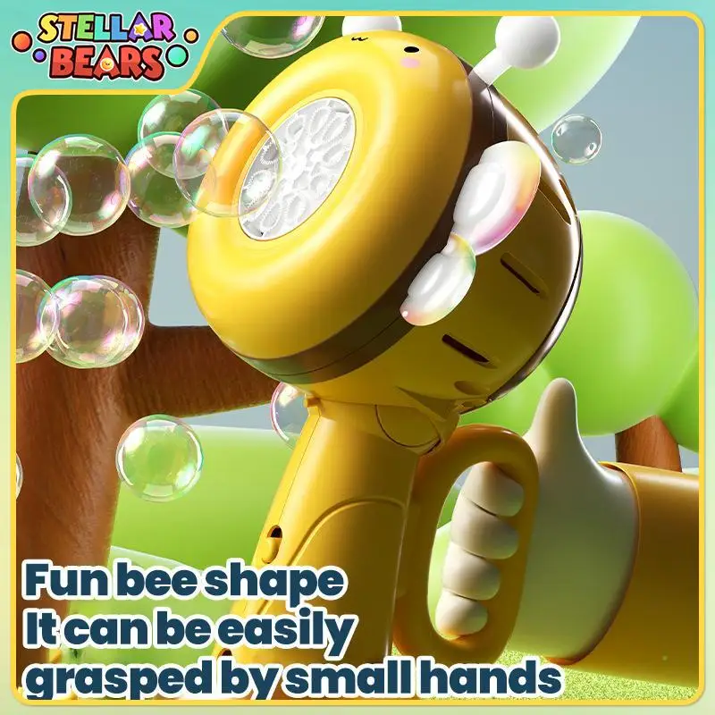 電気蜂バブルガン子供のハンドヘルドシャボン玉マシン屋外ビーチパーティー吹くバブルおもちゃ子供自動バブルガン