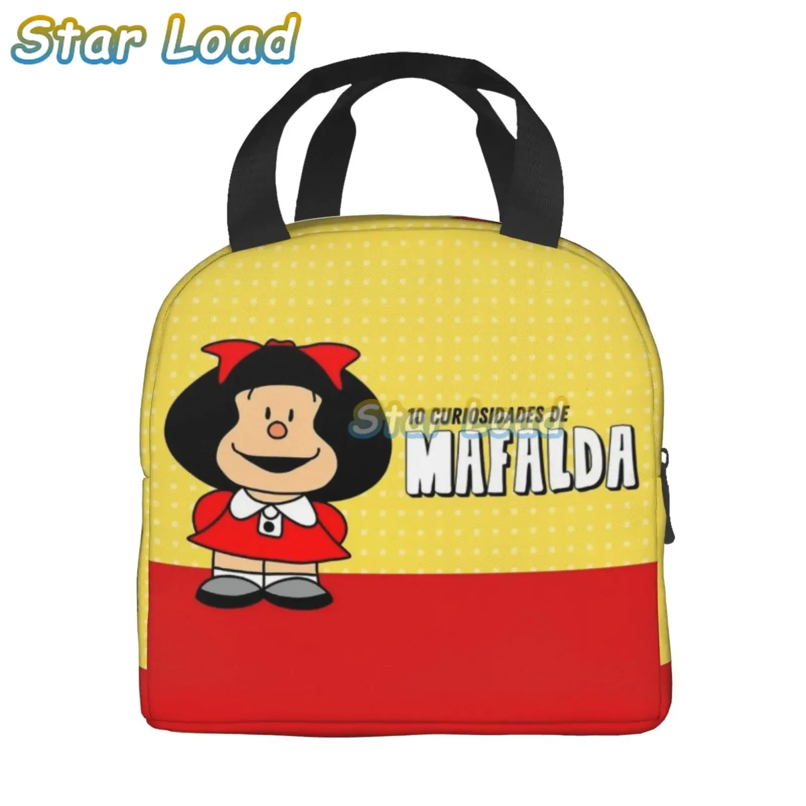 Cartoon Mafalda Kawaii Thermal Insulated Lunch Bags Women Cartoon Portable Lunch Tote per la scuola multifunzione Food Box per bambini