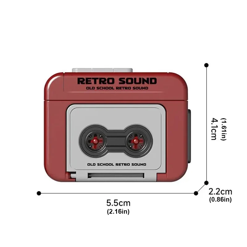 Vintage-Mini-Recorder-Schlüsselanhänger mit chinesischen Liedern, lustige Spieluhr, 20-Sekunden-Anhänger, Spielzeug für Jungen und Mädchen, Retro-Sounds-Spielzeug