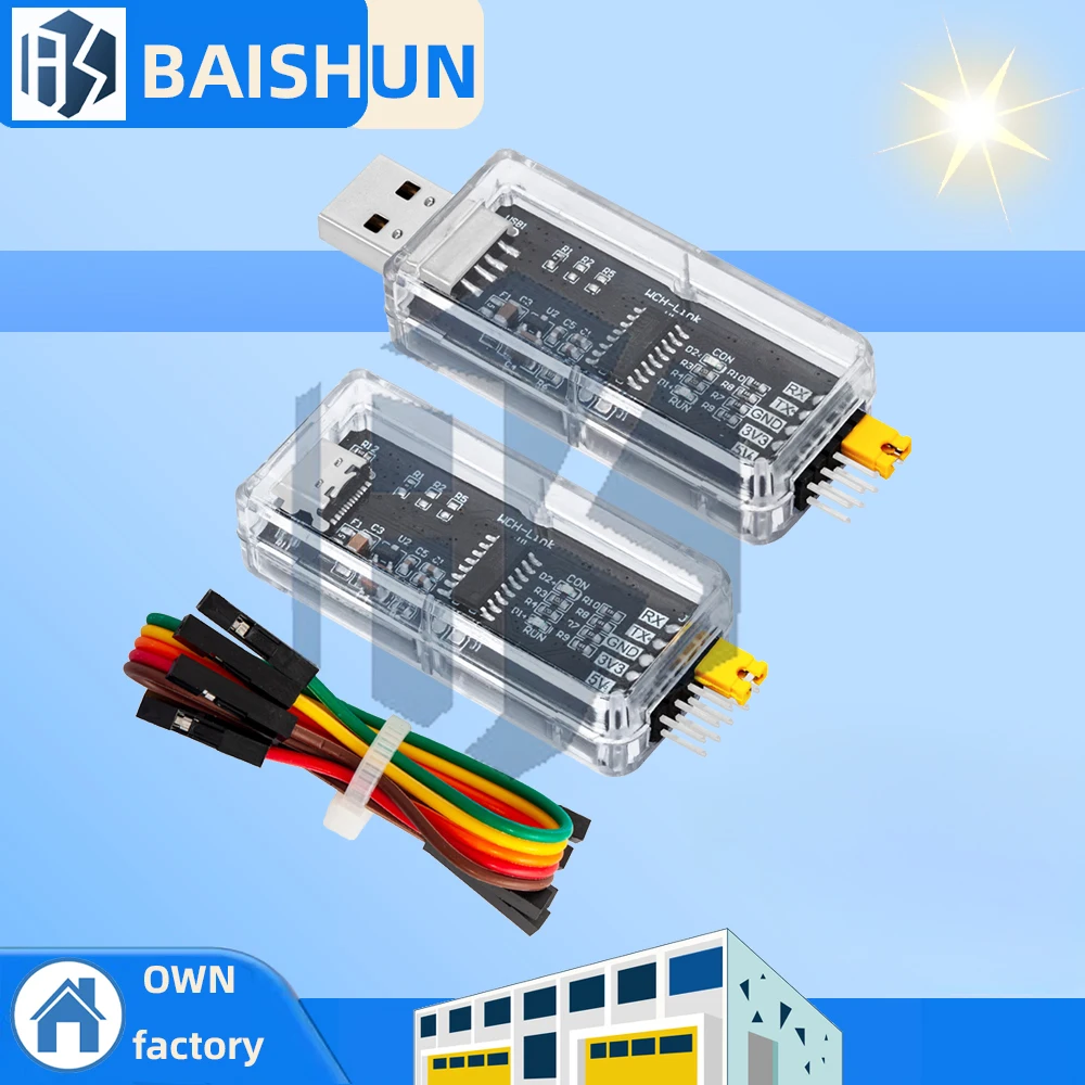 ‌ مصحح الأخطاء WCH-Link Pro USB-C - محاكي CMSIS-DAP للكشف التلقائي 3.3 فولت/5 فولت لـ RISC-V & ARM (SWD/JTAG) |   OpenOCD/TelinkSDKSuppor