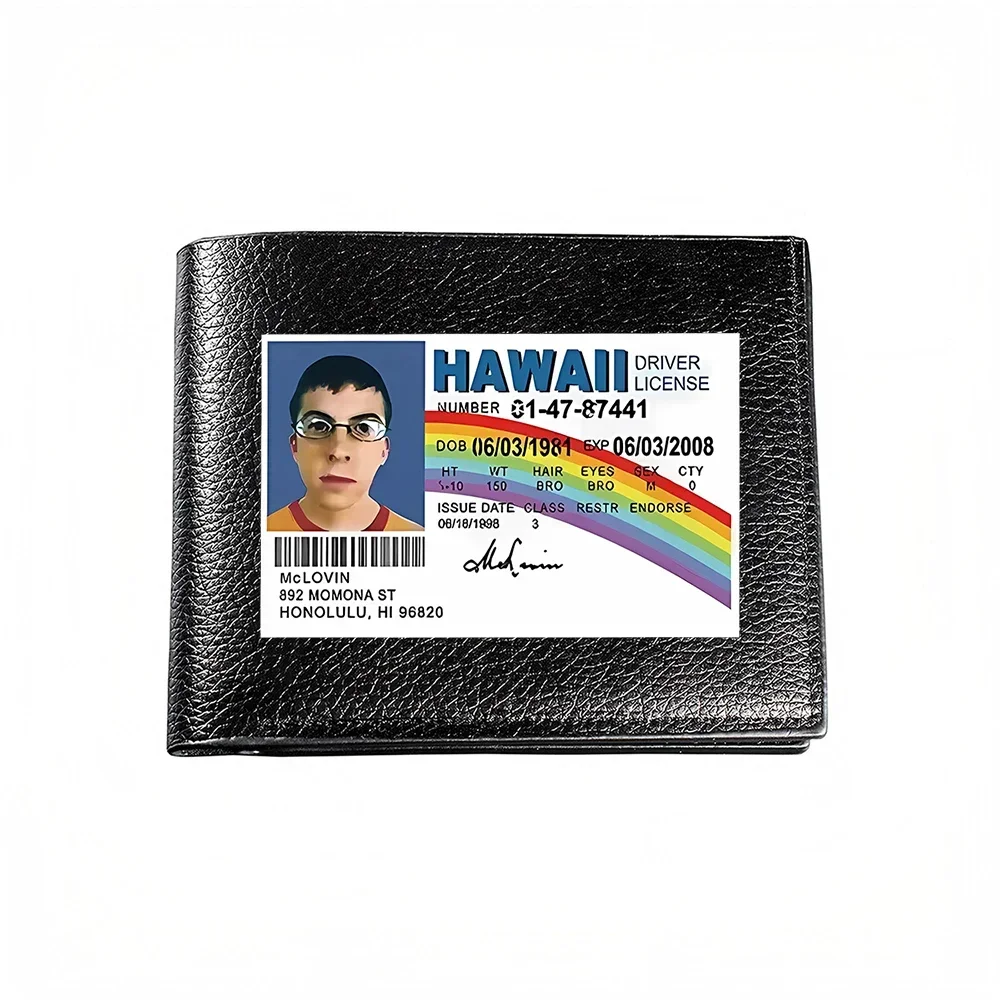 Hawaii Driver License Design Men's Wallet Card Holder Casual Business Fashion Print Style