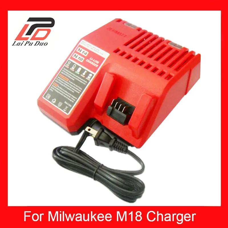 Replacement &M18 Battery Charger for Milwaukee 18V 48-11-1850 48-11-1840 48-11-1815 48-11-1828 48-11-1820 48-11-1822