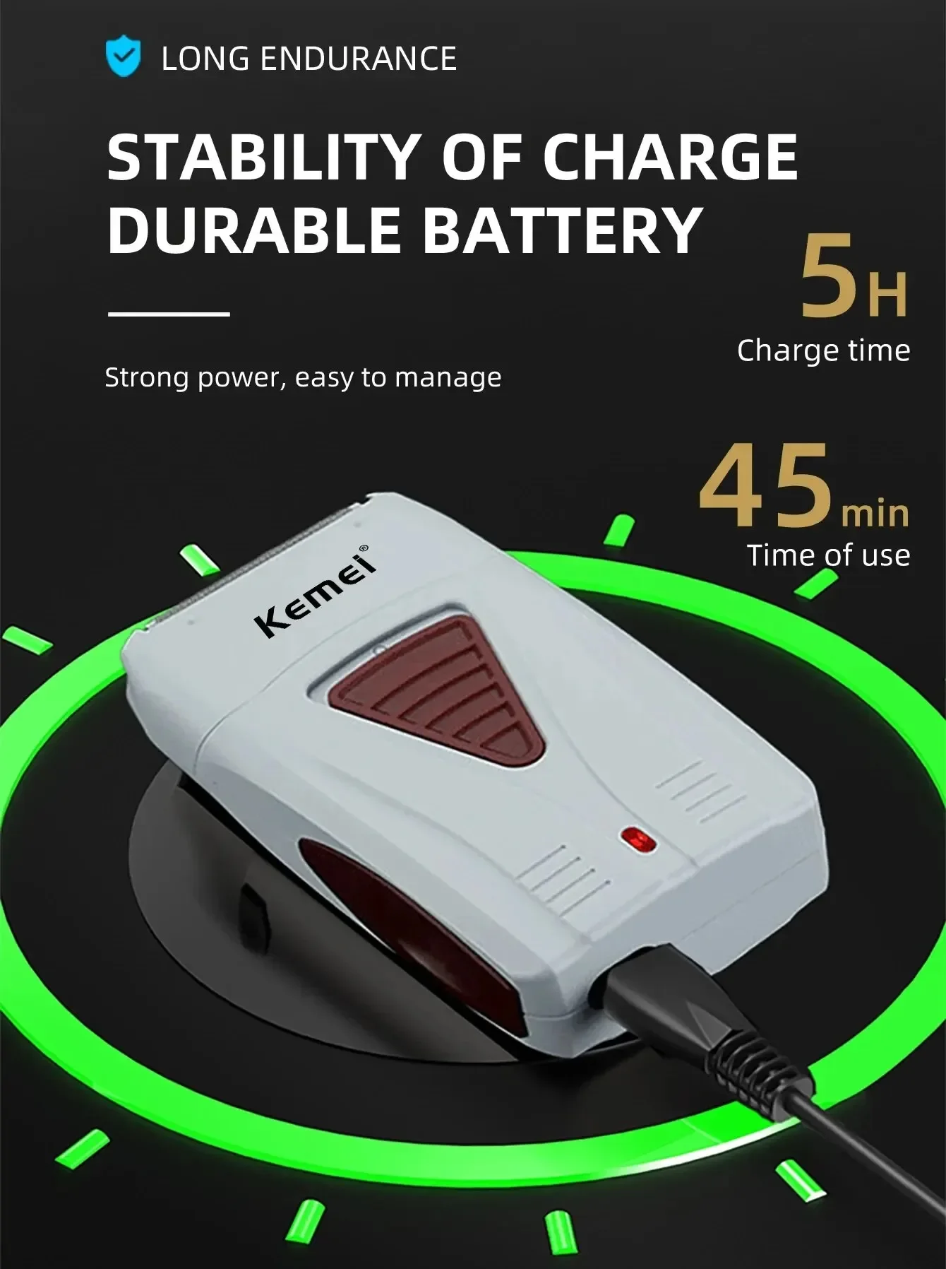 Kemei Haarschneidemaschinen-Set für Männer Elektrischer Rasierer Haarschneider Professionelle Schneidemaschine KM-2296 KM-3382 KM-2293 Haarschneidemaschine – Detail 27