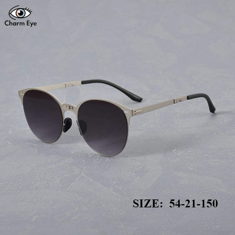 2025 New Lightweight Folding Sunglasses for Men Stainless Steel Fashion Ultra Light Driver Fishing Retro Square Sun Glasses